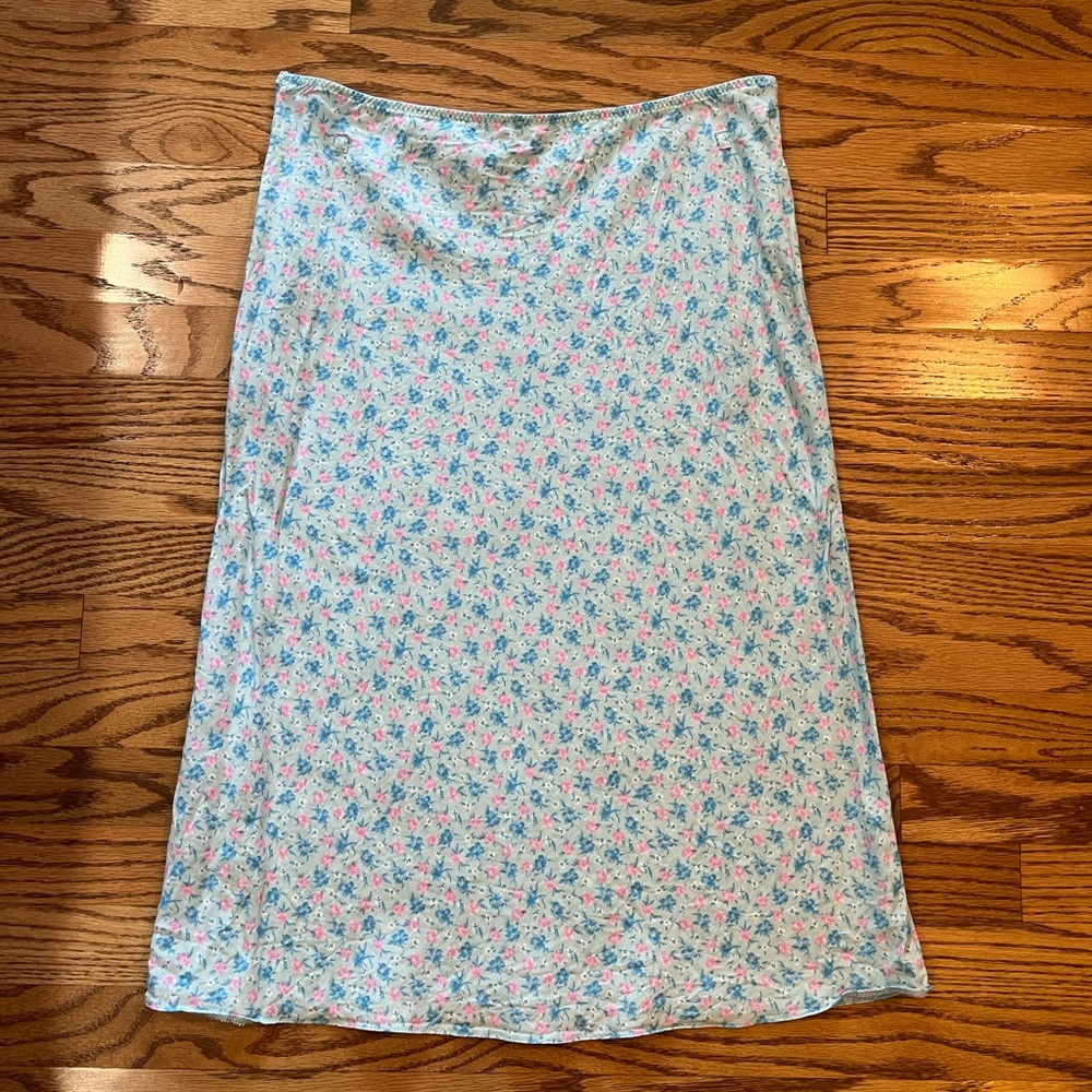 y2k floral midi skirt